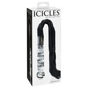 Icicles bič s steklenim dildo ročajem