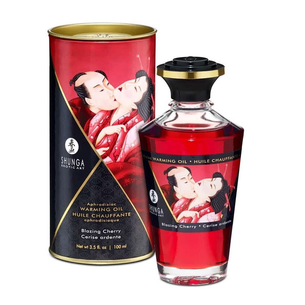 Premium Masažno olje z afrodiziakom - Shunga - Blazing Cherry - Češnja Premium Masažno olje z afrodiziakom - Shunga - Blazing Cherry - Češnja